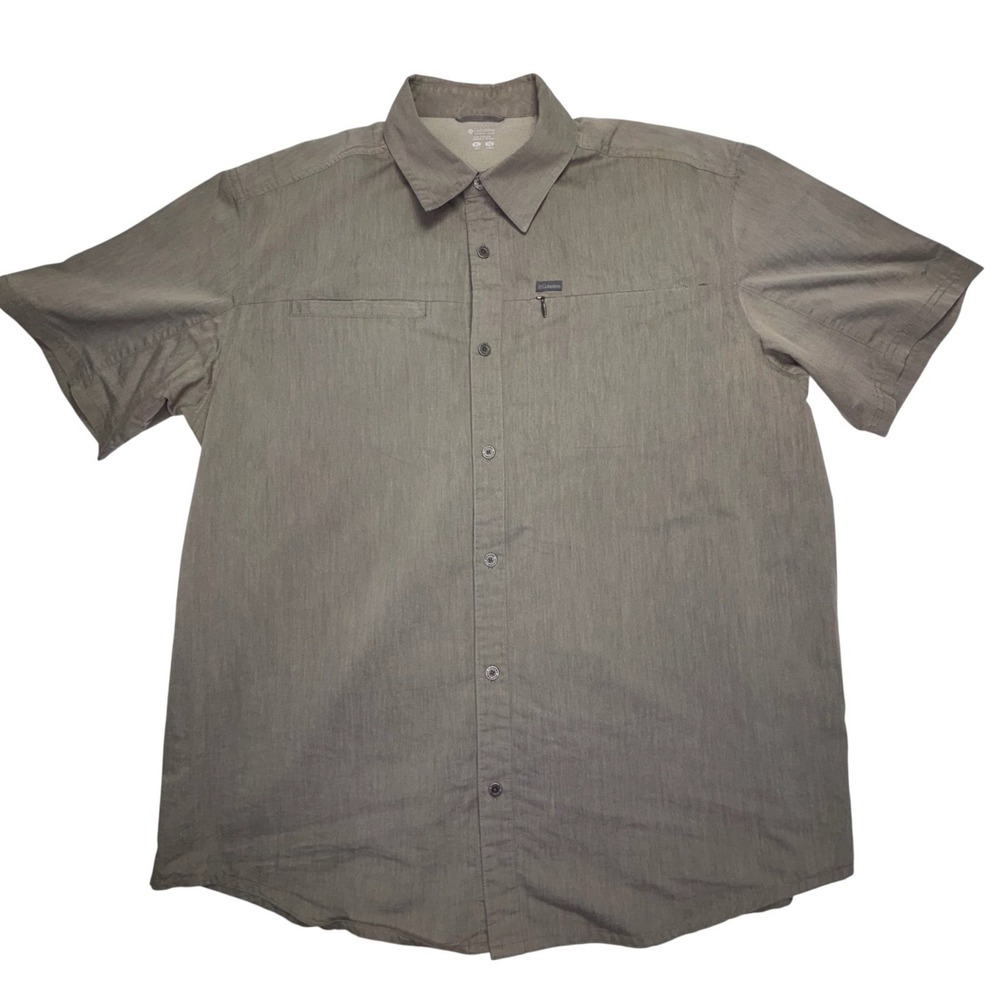 Columbia PFG Omni Shade Shirt XL Mens Tan‎ Fishing Hiking Camping Outdoor